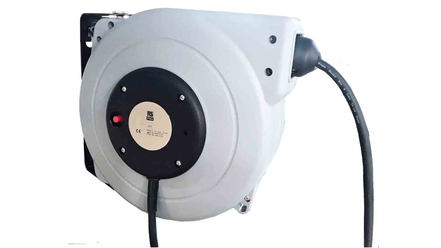 RS PRO 11m 0 Socket Cable Reel, 230 V ac