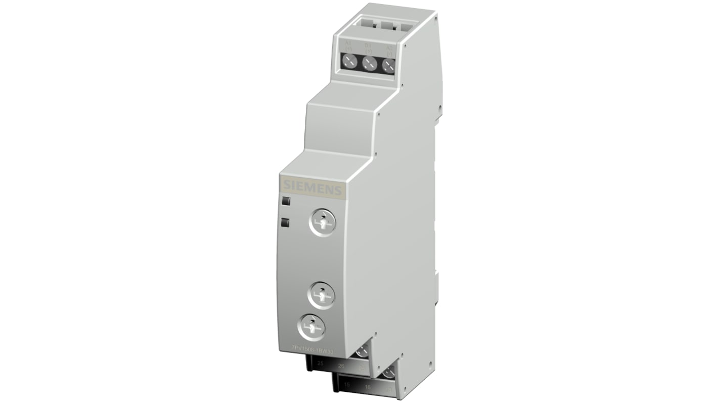 Siemens Zeitrelais, DIN-Schienen, 0.05 → 360000s, 12 → 240V ac/dc, 2 Kont. Multifunktion, 2-poliger