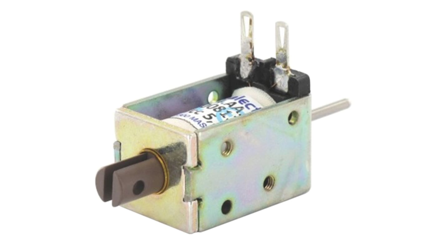Solenoide lineare A spinta Mecalectro, 24 V c.c., corsa max. 4mm, tenuta 0.5 → 3N