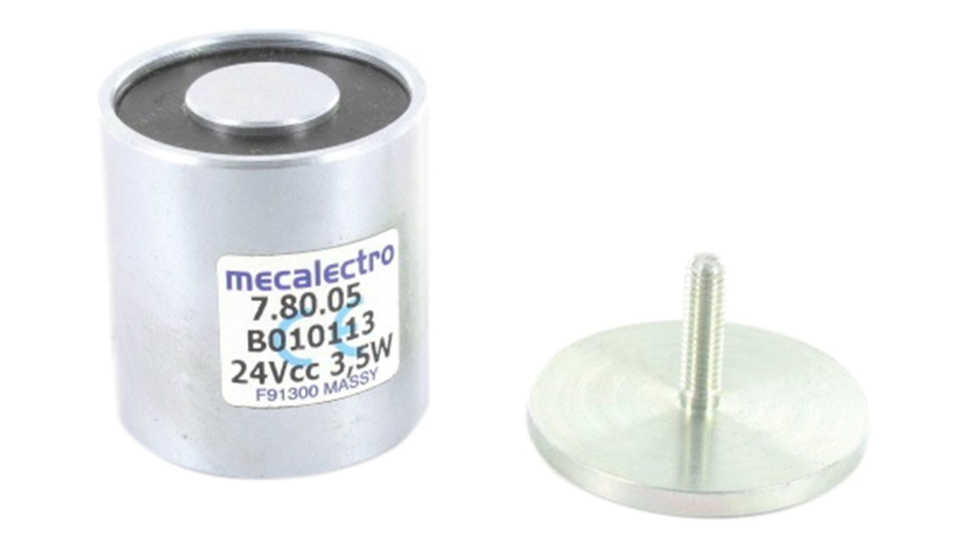 Ventouse électromagnétique Mecalectro 24V c.c., 120N Diam 30mm