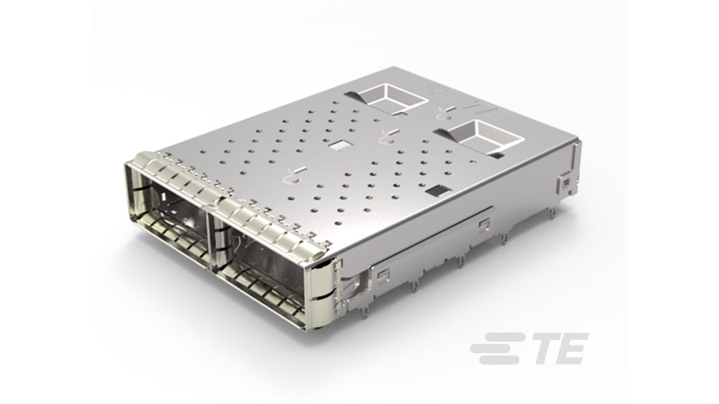 TE Connectivity QSFP28 Cage Assembly Female 2-Port 2-Position, 2300281-1