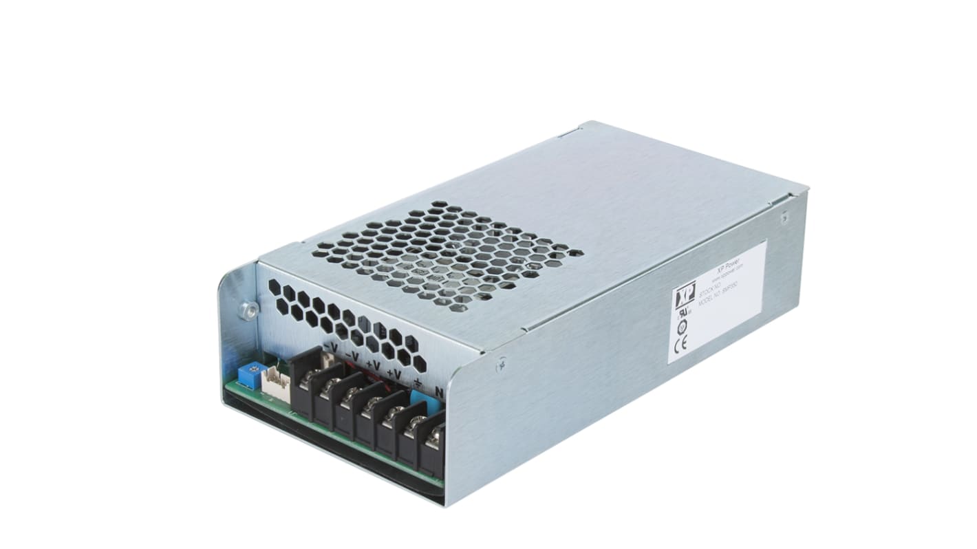 XP Power Switching Power Supply, SMP350PS12, 12V dc, 25A, 300 (180 → 264 V ac) W, 300 (90 → 180 V ac) W,