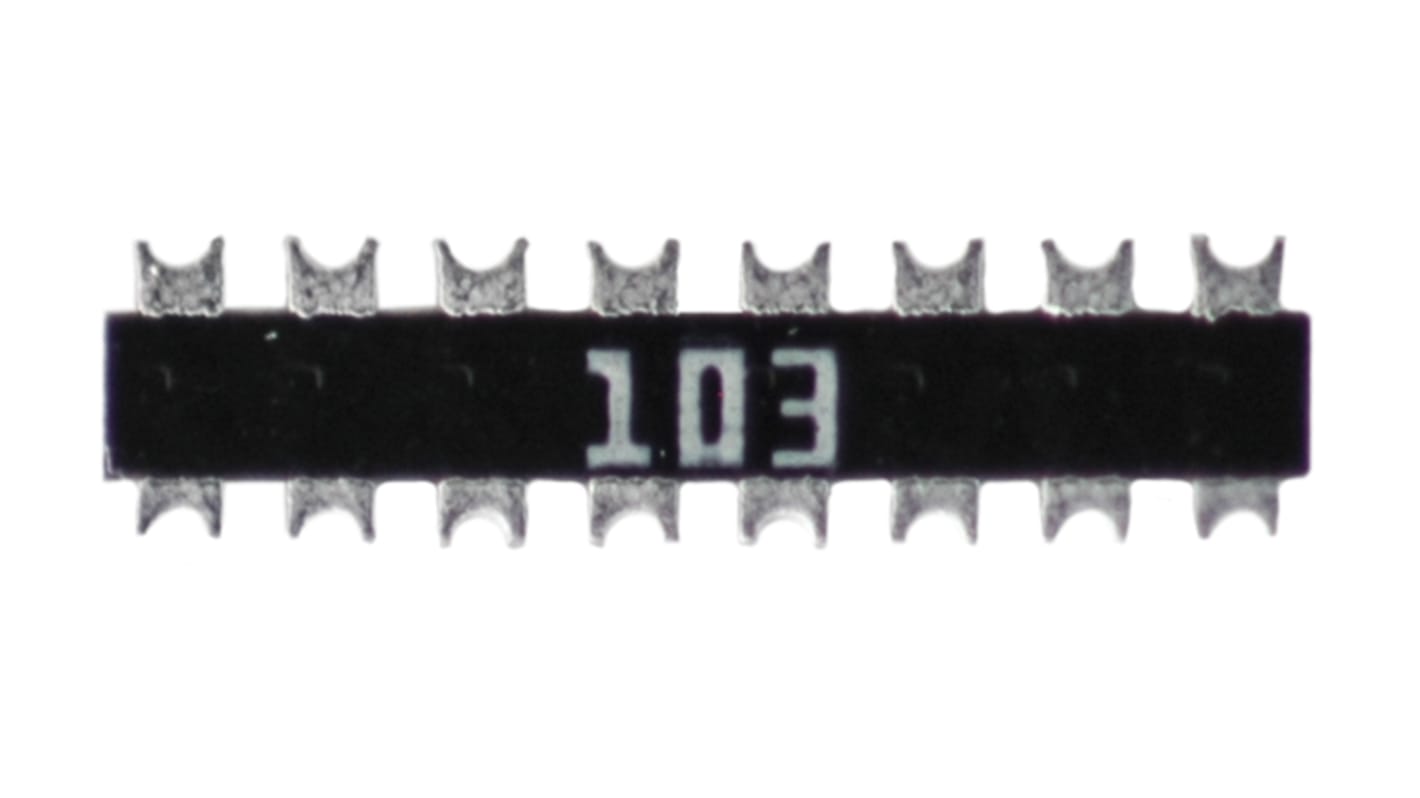 KOA 抵抗アレイ, 100Ω, ±5%, 素子数：8