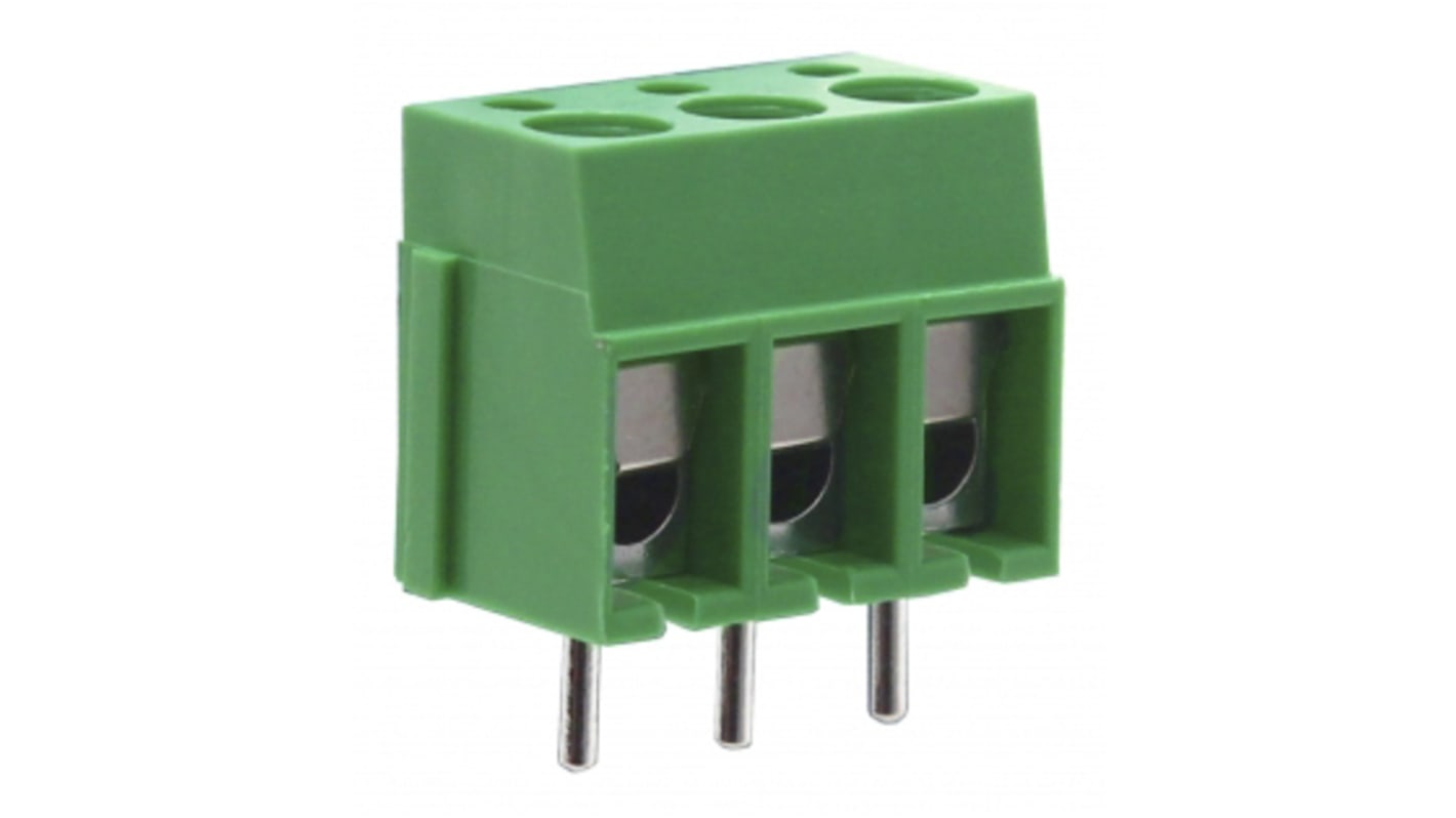 RS PRO PCB Terminal Block, 5-Contact, 5mm Pitch, Through Hole Mount, 1-Row, Screw Termination