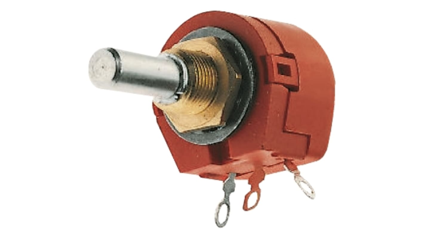 TE Connectivity TW 100Ω Rotary Potentiometer 1-Gang Panel Mount, TW1101KA
