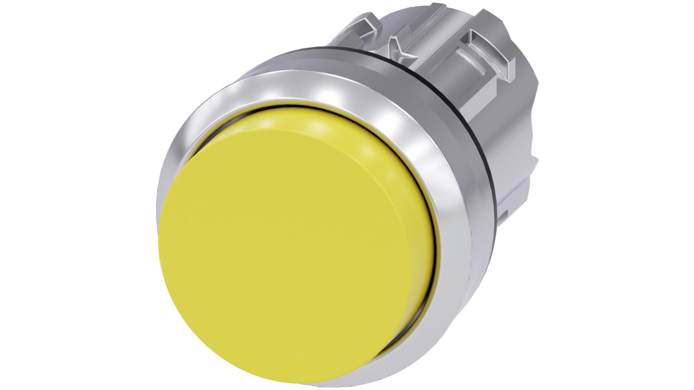 Siemens SIRIUS ACT 3SU10 Series Yellow Momentary Push Button, 22mm Cutout, IP66, IP67, IP69K