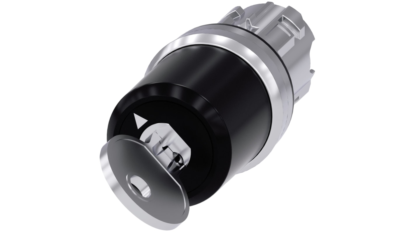 Siemens 钥匙开关头, Φ22mm开孔, 2档位, 瞬时型操作, 2条钥匙, IP20、 IP66、 IP67、 IP69、 IP69K, SIRIUS ACT 3SU10系列