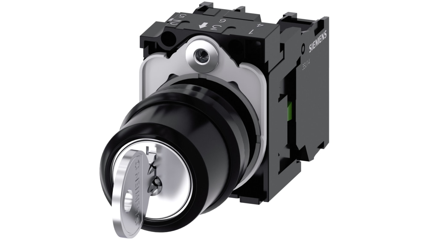 Siemens IP66, IP67, IP69 Key Switch, SPST 3-Way