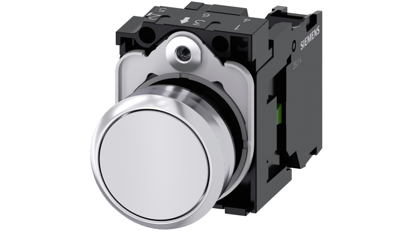 Siemens SIRIUS ACT 3SU11 Series Push Button Complete Unit, Panel Mount, 22mm Cutout, SPST
