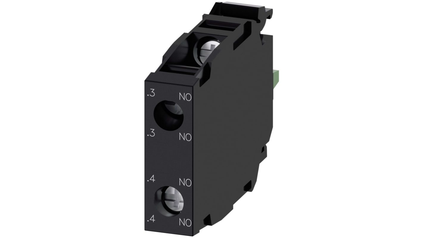 Siemens SIRIUS ACT 3SU14 Series Contact Block, 500V ac/dc, 2NO