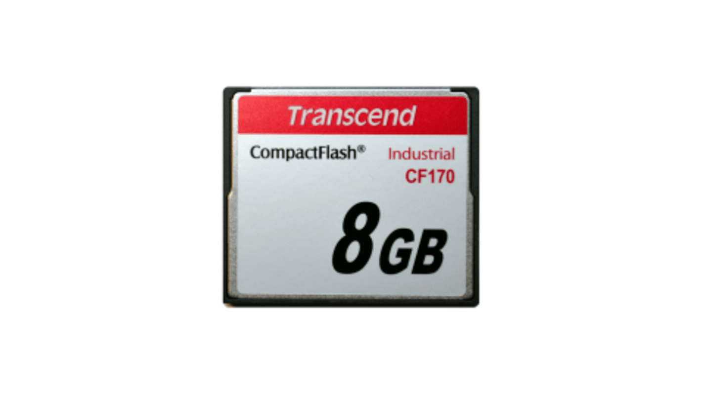 Transcend CF170 CompactFlash Industrial 8 GB MLC Compact Flash Card