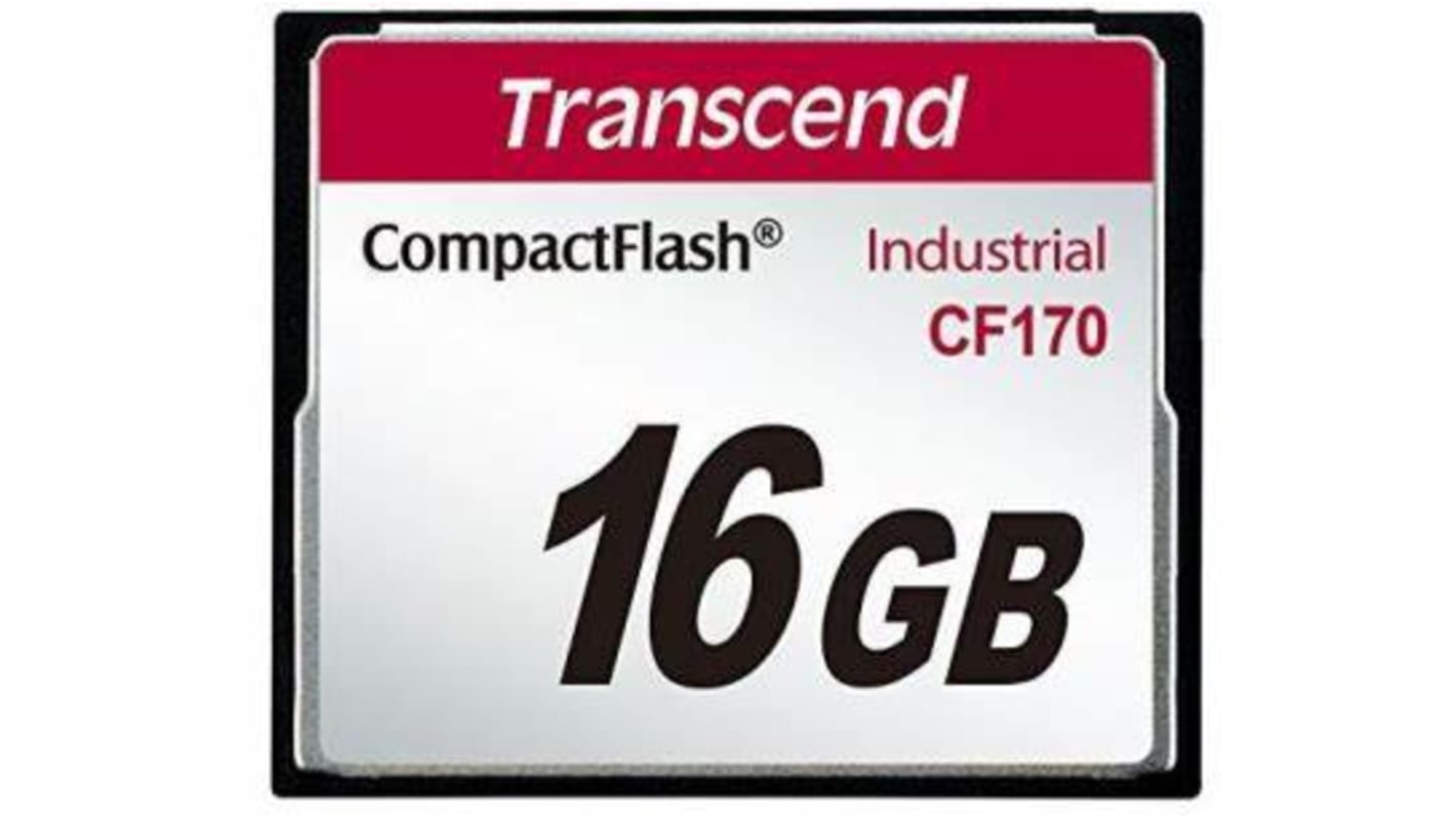 Transcend CF170 CompactFlash Industrial 16 GB MLC Compact Flash Card