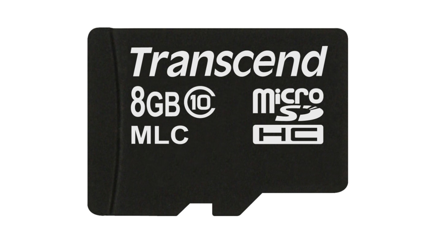 Transcend 8 GB 工业MicroSD卡, MLC, -25 → +85°C