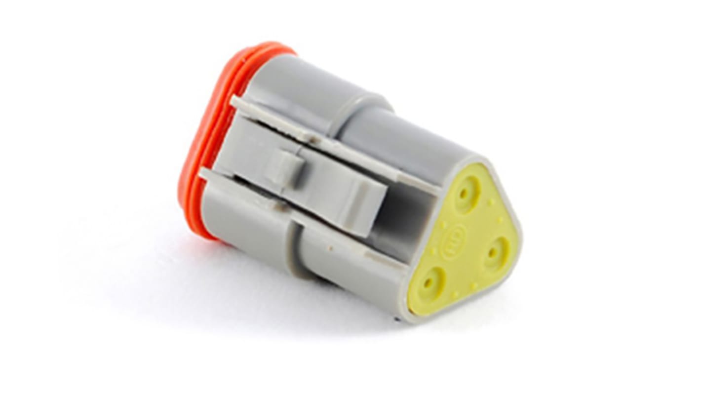 Amphenol Industrial, AT Automotive Connector Plug Grey Cable Mount 3 Way, Crimp Termination AT06-3S-RD01