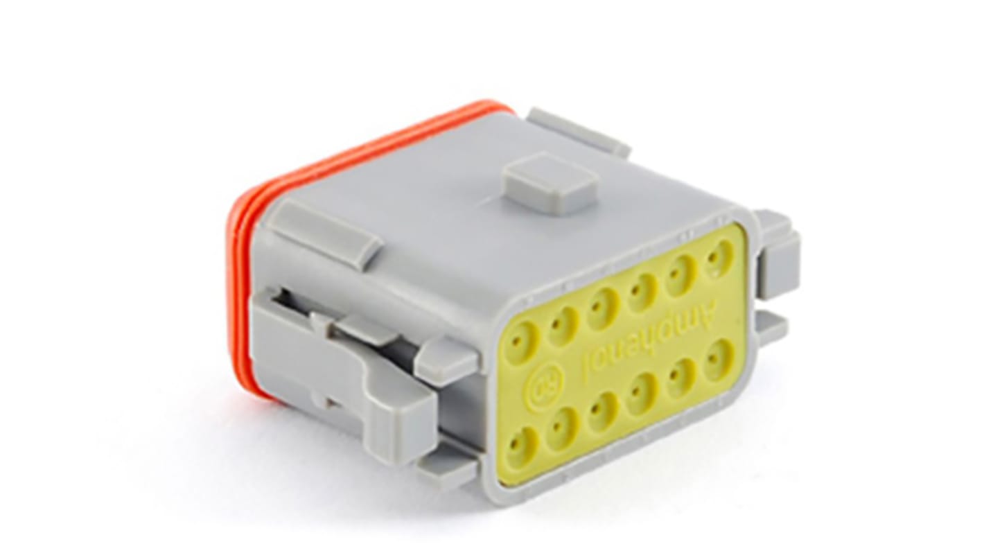 Connettore automotive Amphenol Industrial, Maschio, 13A, 12 vie, 2 file, Montaggio su cavo
