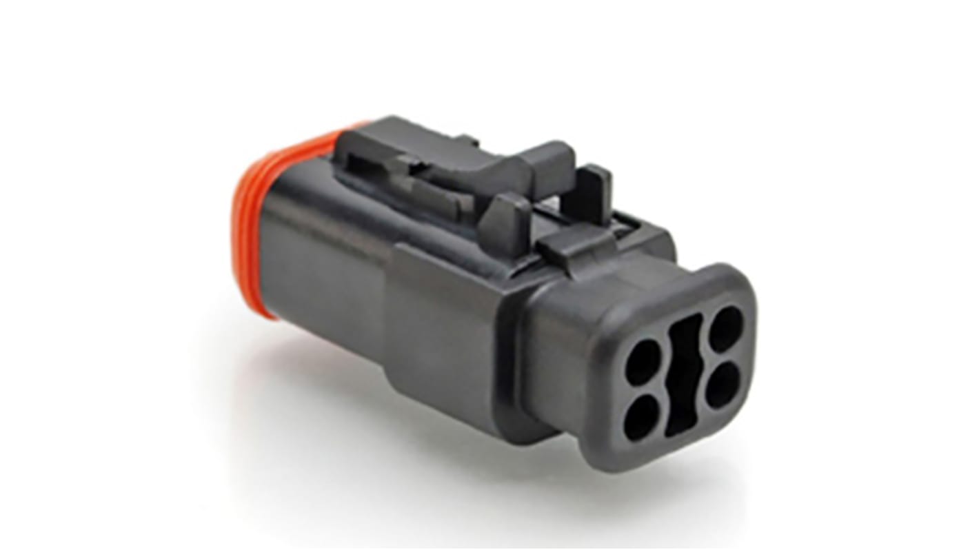 Amphenol Industrial, AT Automotive Connector Plug 4 Way, Crimp Termination