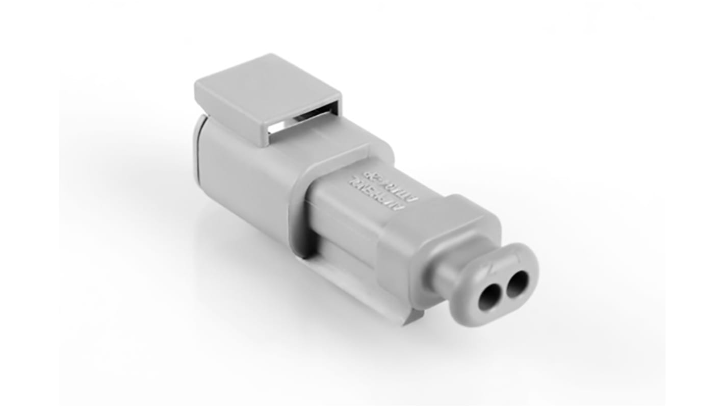 Amphenol Industrial, ATM Automotive Connector Socket Grey Cable Mount 2 Way, Crimp Termination ATM04-2P-SR01GY