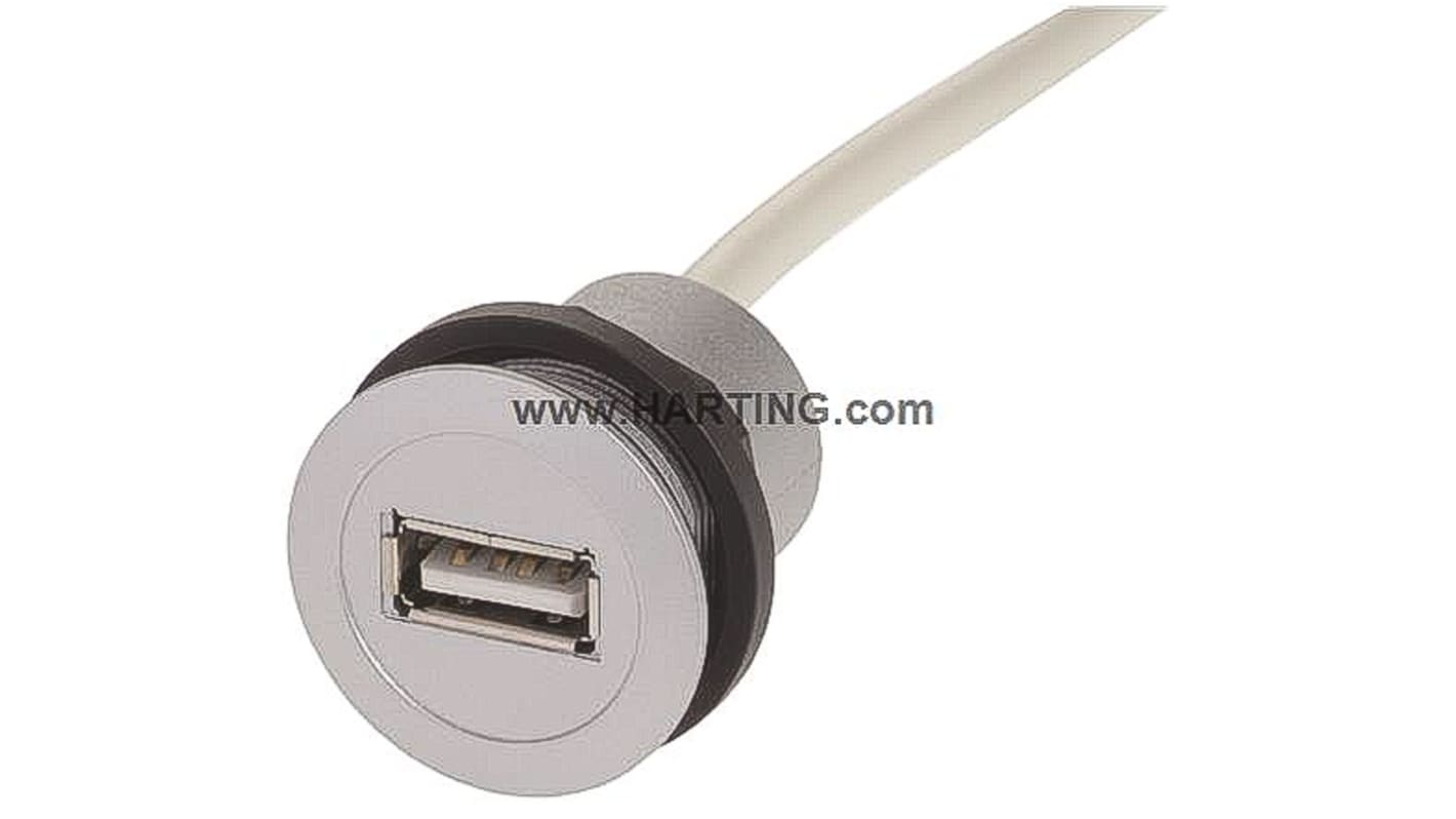 Złącze USB A to A Montaż na panelu Żeński 2.0 ,1-portowe