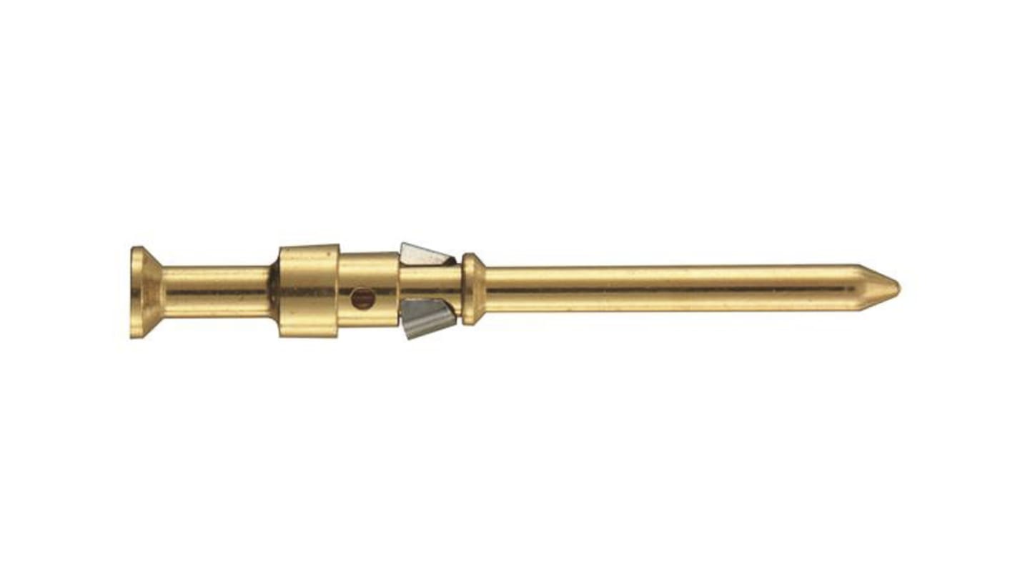 Contacto para conector industrial Macho HARTING serie Han D HMC de Aleación de Cobre revestido de Oro, corriente 10A,