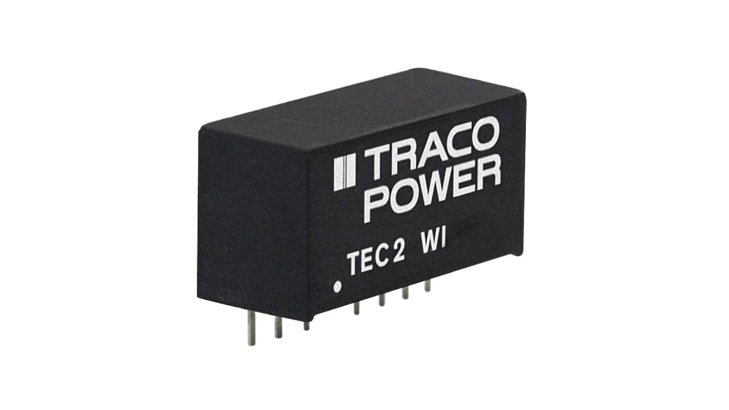 TRACOPOWER TEC 2WI DC/DC-Wandler 2W 12 V dc IN, 3.3V dc OUT / 500mA Durchsteckmontage 1.6kV dc isoliert