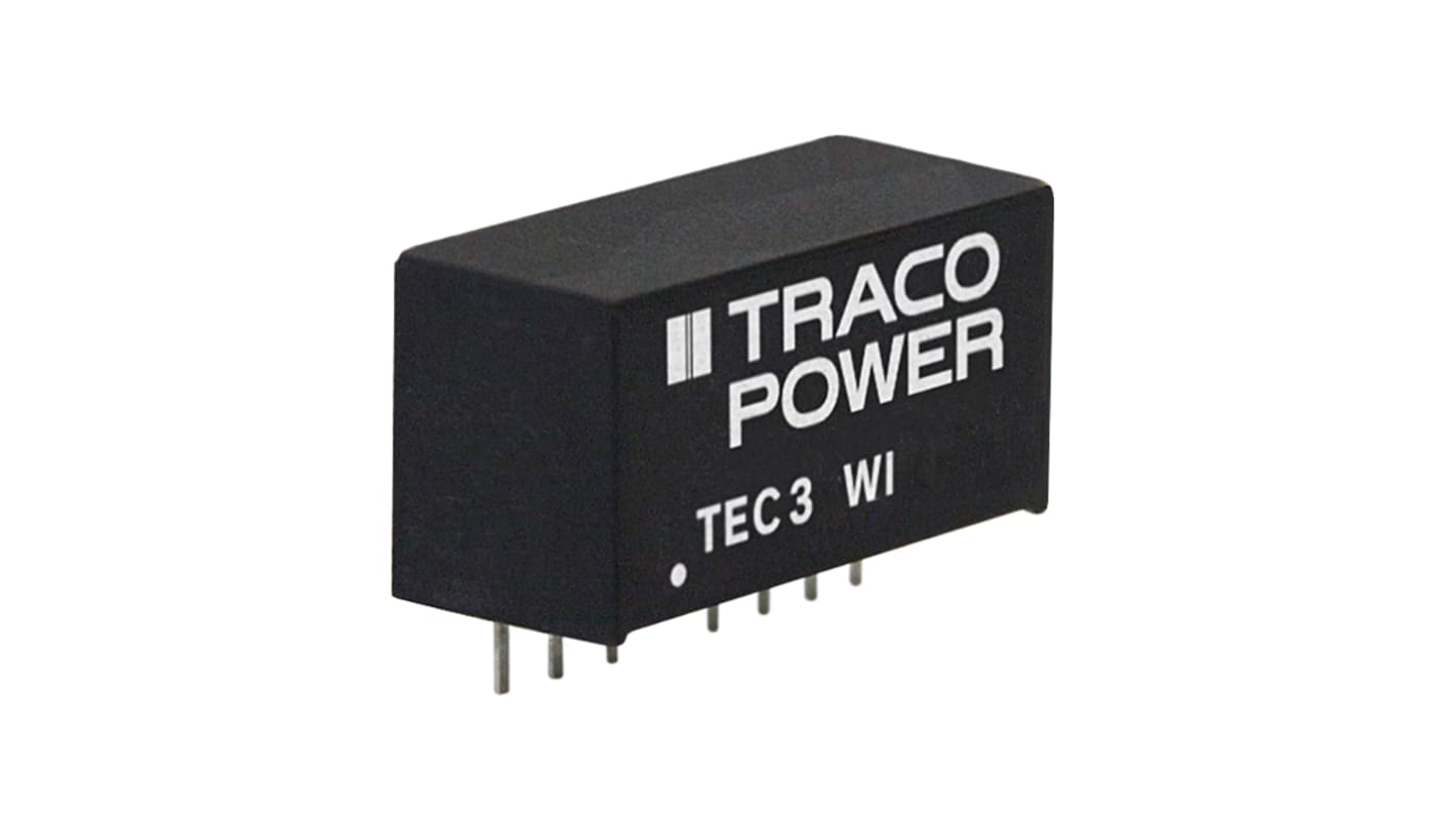 TRACOPOWER TEC 3WI DC/DC-Wandler 3W 24 V dc IN, 5V dc OUT / 600mA Durchsteckmontage 1.6kV dc isoliert