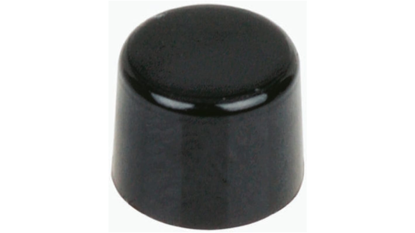 Tapa de botón pulsador, Color Negro, para uso con Serie EP (interruptor de botón pulsador diminuto sellado)