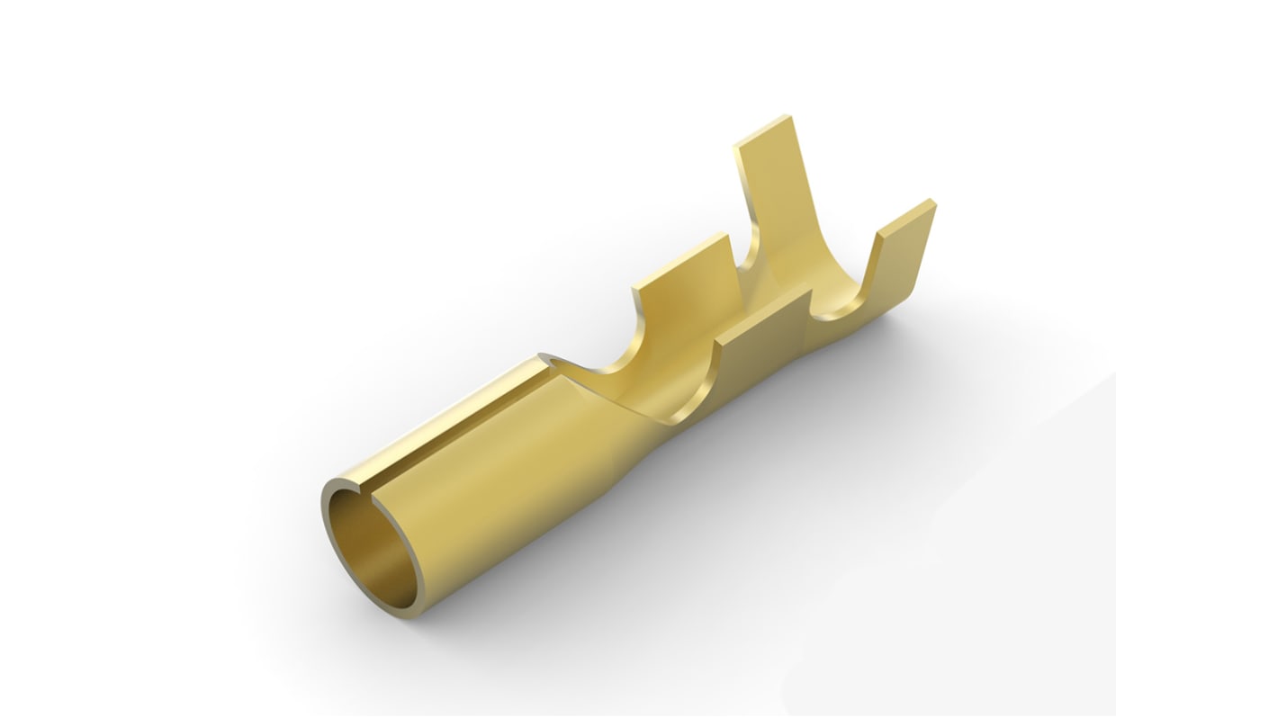 TE Connectivity, 170021 Uninsulated Crimp Bullet Connector, 0.5mm² to 1.25mm², 20AWG to 16AWG, 3.56mm Bullet diameter