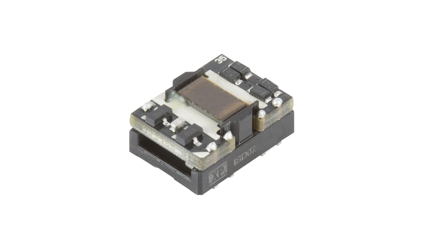 XP Power ISM02 DC-DC Converter, ±3V dc/ ±303mA Output, 4.5 → 5.5 V dc Input, 2W, Surface Mount