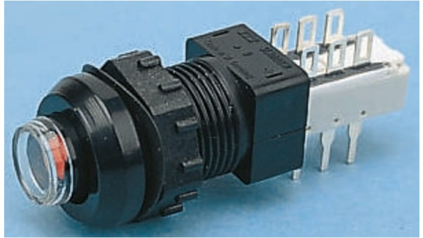 C & K 押しボタンスイッチ, 500 mA @ 250 V ac, 14mm パネルマウント