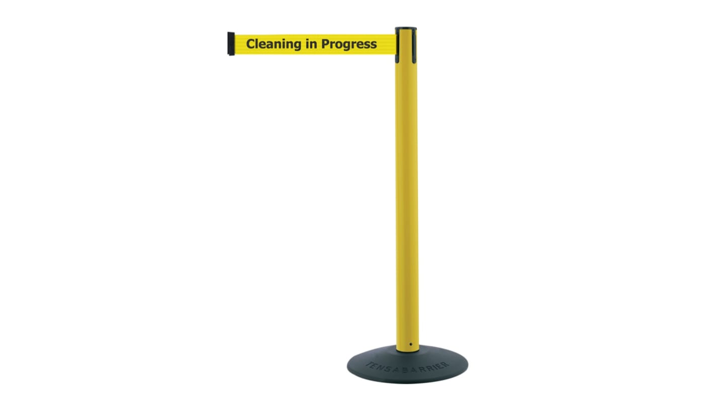 Tensator Black & Yellow Plastic Retractable Barrier, 2.3m, Yellow/Black Tape