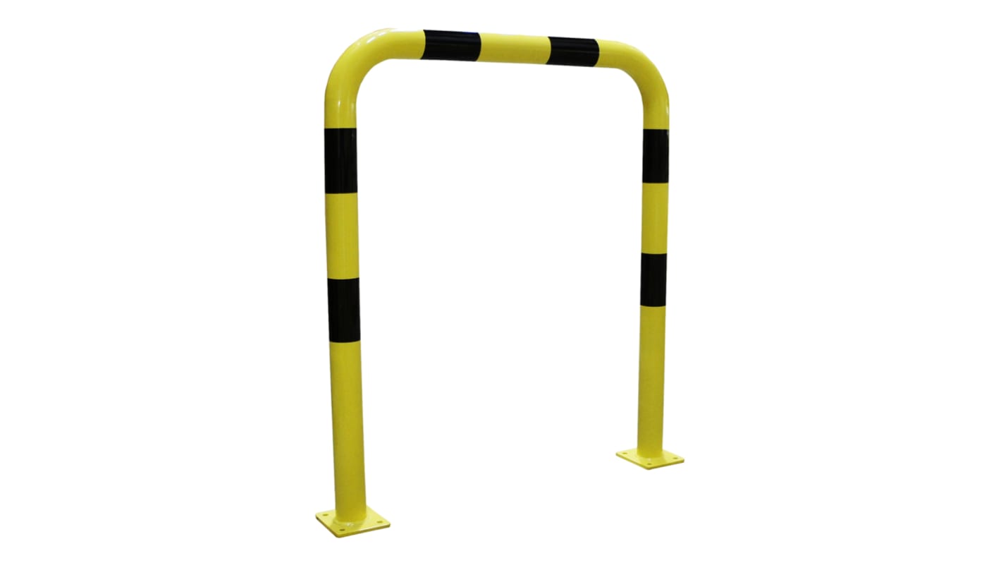 RS PRO Black & Yellow Steel Protection Barrier