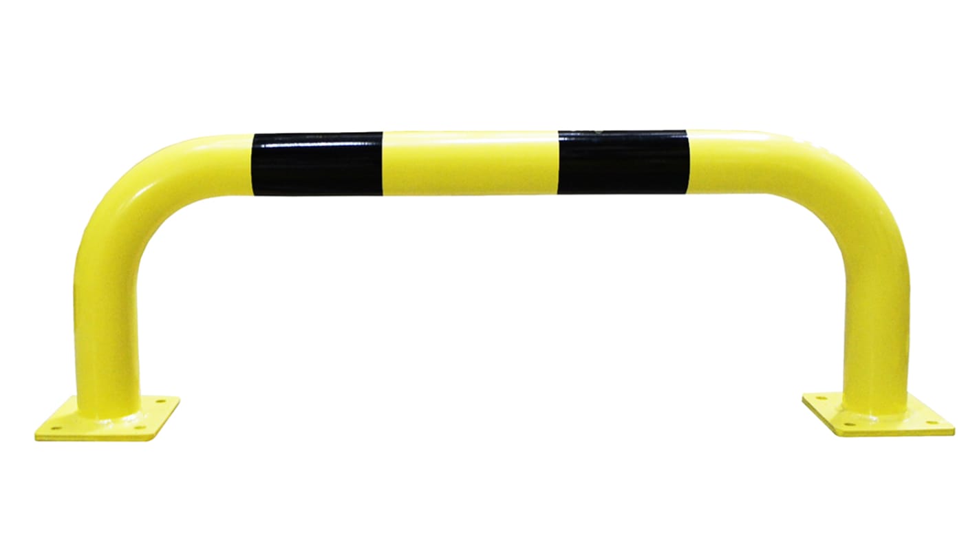 RS PRO Black & Yellow Steel Protection Barrier