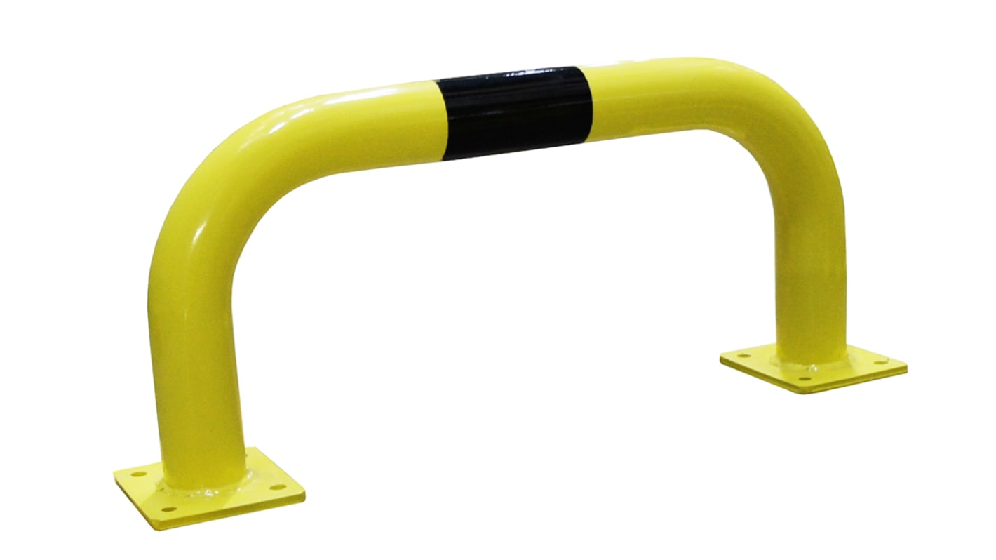 RS PRO Black & Yellow Steel Protection Barrier