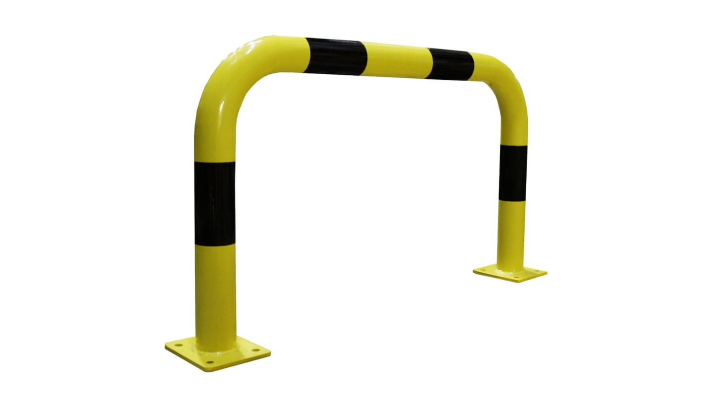 RS PRO Black & Yellow Steel Protection Barrier