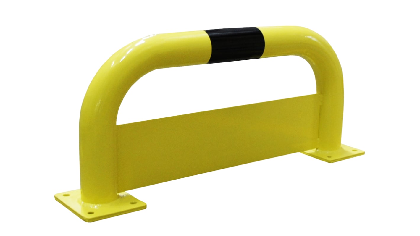 Barrera de protección RS PRO, Negro, amarillo, Ø 76mm, alt. 350 mm, ancho 750mm