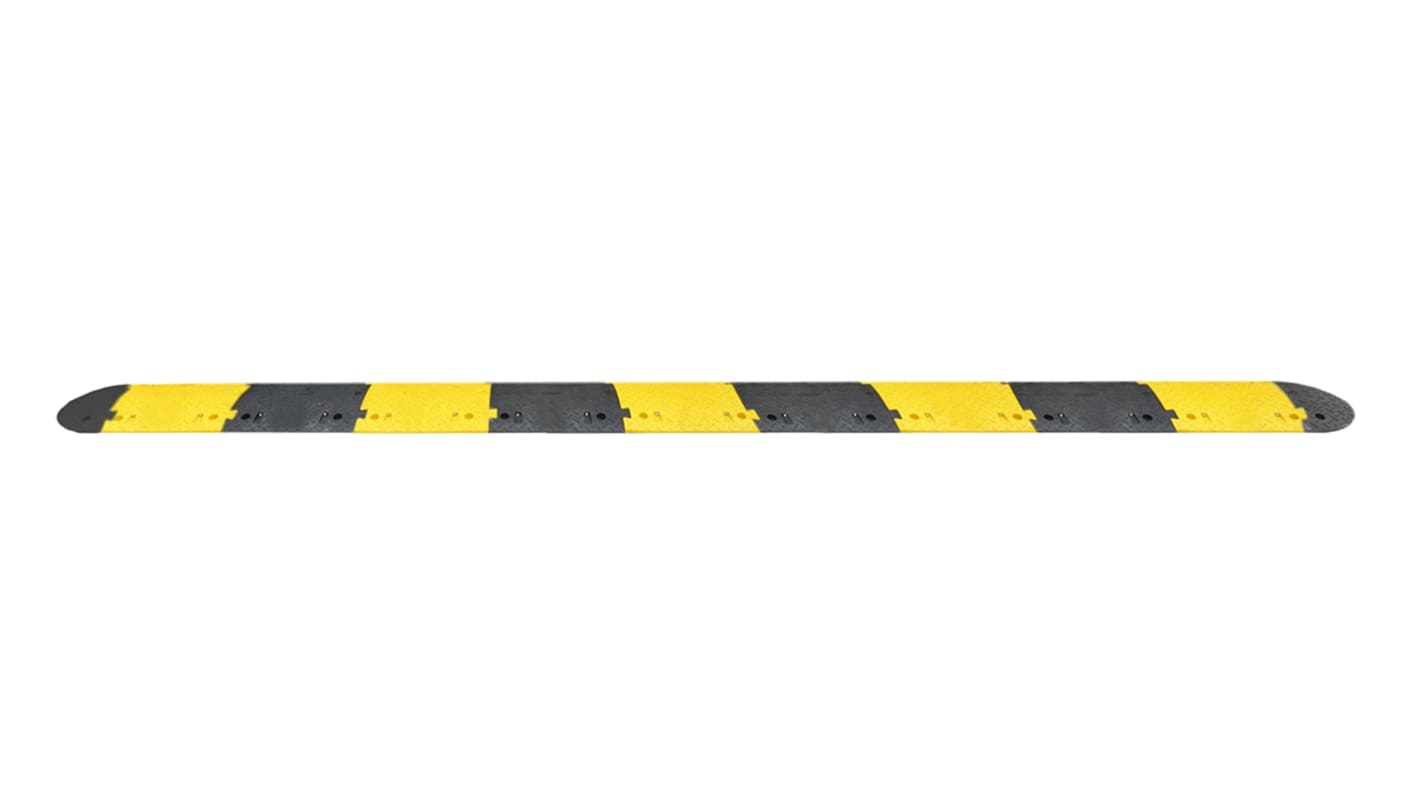 RS PRO High Visibility Rubber Speed Bump, 5 m x 430mm x 70 mm, 15km/h Speed Limit