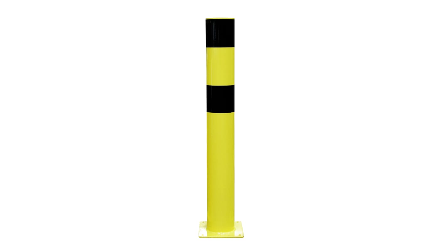 RS PRO Black & Yellow Steel Post