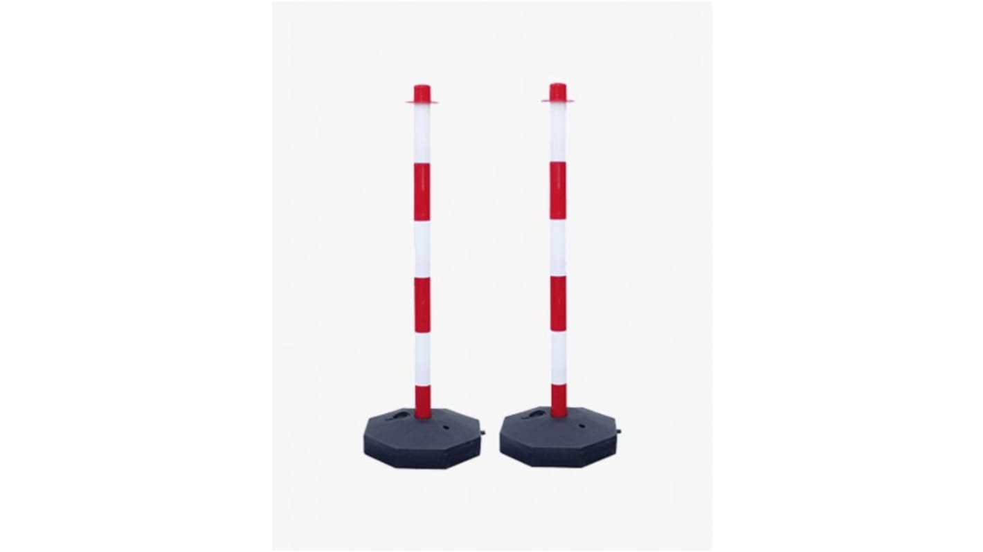 RS PRO Red & White PVC Barrier Post