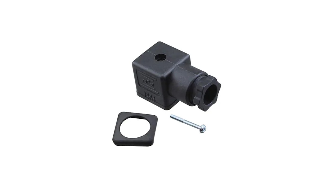 Conector de válvula DIN 43650 A Molex 121023, 2P+E, 250 V ac, 300 V dc, 16A, prensaestopas PG11, IP65, IP67
