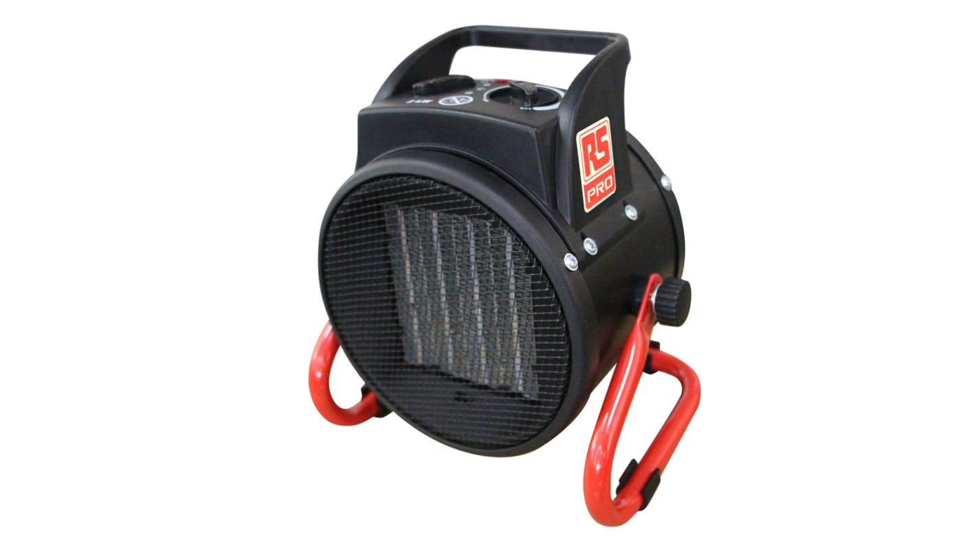 RS PRO 2kW Fan Industrial Heater, Floor Mounted, Type C - European Plug