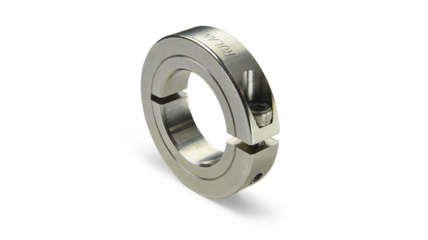 Ruland Shaft Collar, One Piece, Clamp Screw, Bore 5mm, OD 20mm, W 5.5mm, Stainless Steel