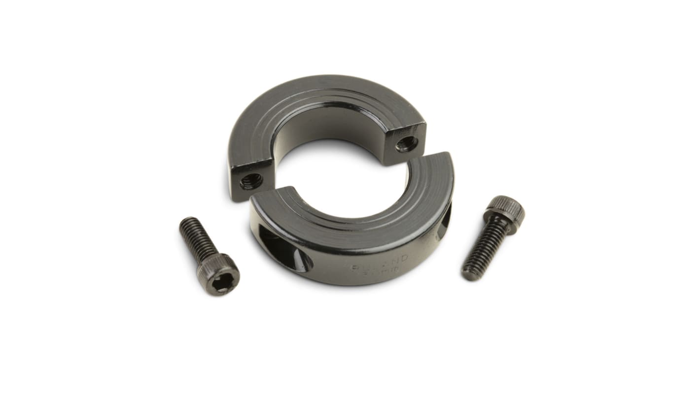 Ruland Shaft Collar, Two Piece, Clamp Screw, Bore 16mm, OD 34mm, W 13mm, Carbon Steel