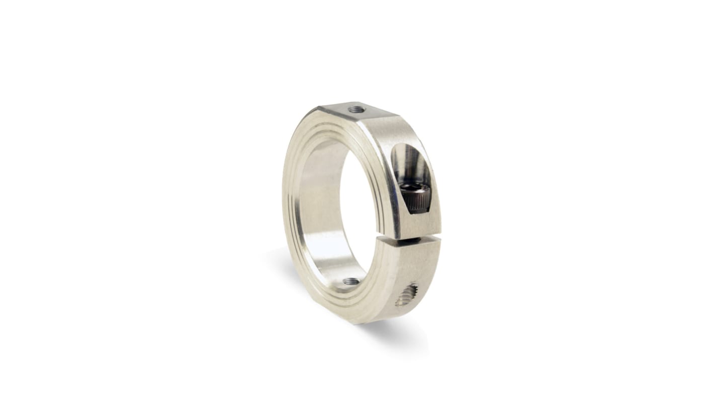 Ruland Shaft Collar, One Piece, Clamp Screw, Bore 40mm, OD 60mm, W 15mm, Aluminium