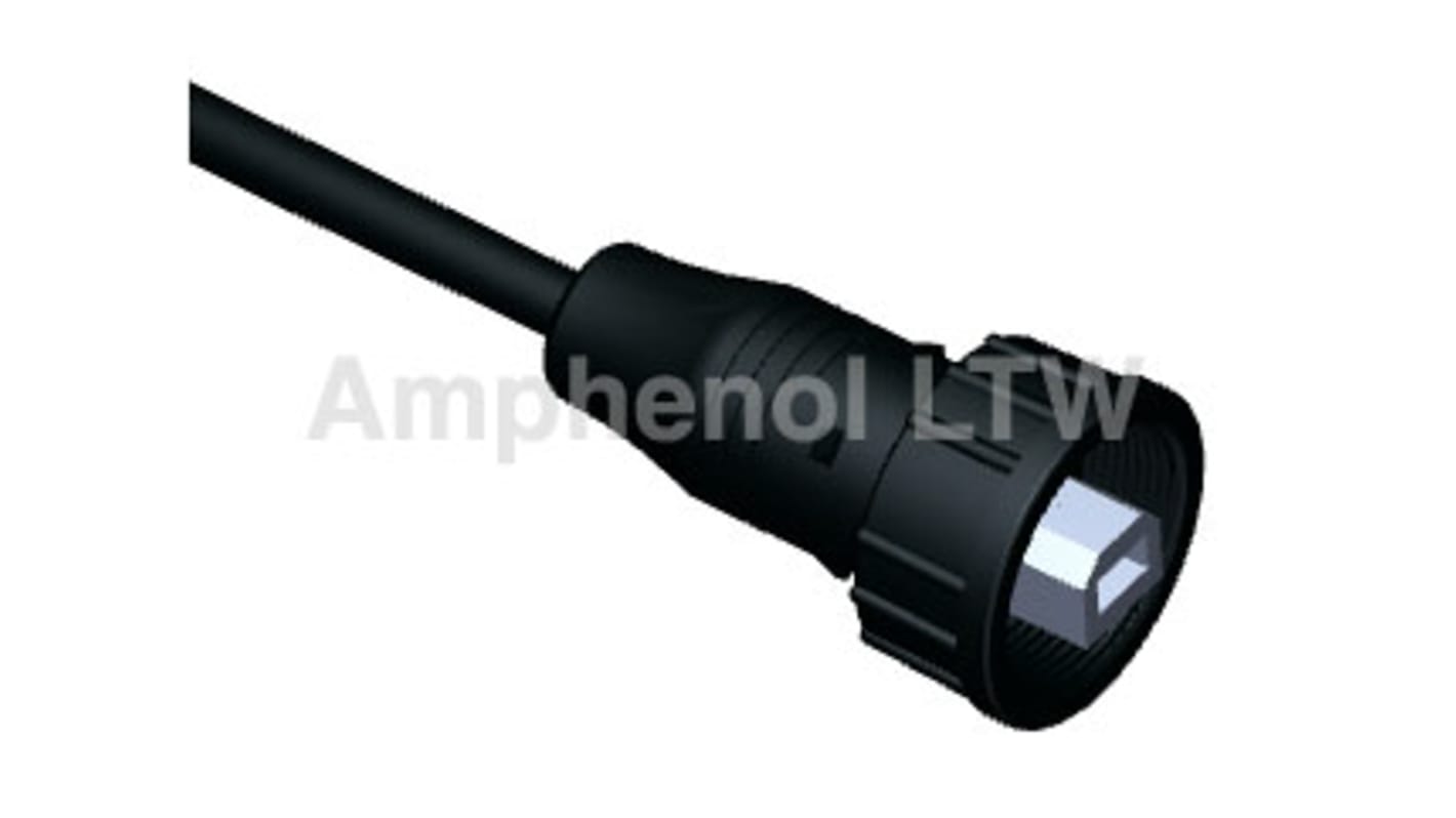 Conector USB Amphenol Industrial UB-20BFMM-SL7A01 IP67, 1.0A, UB