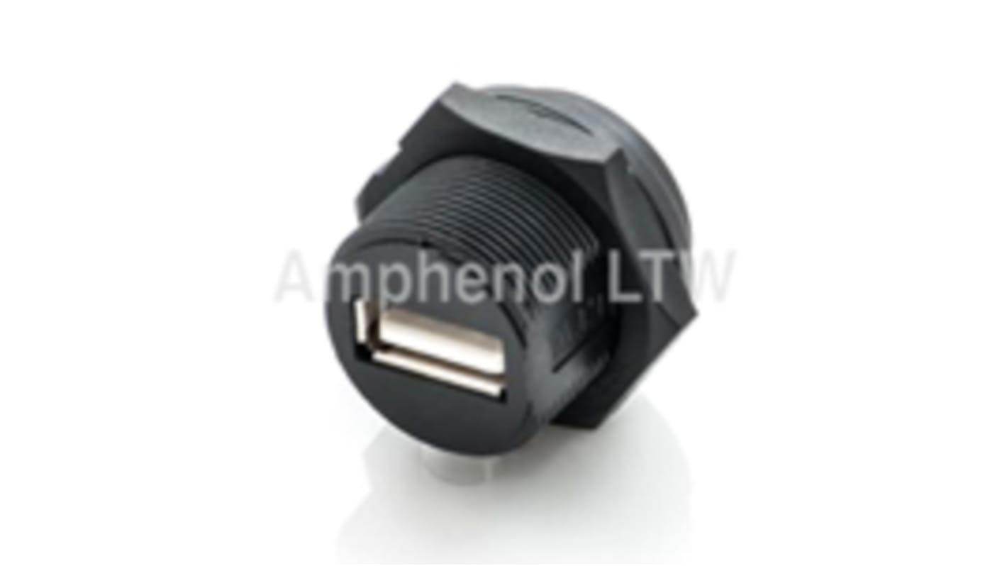 Amphenol Industrial Straight, Panel Mount Type A IP68 USB Connector