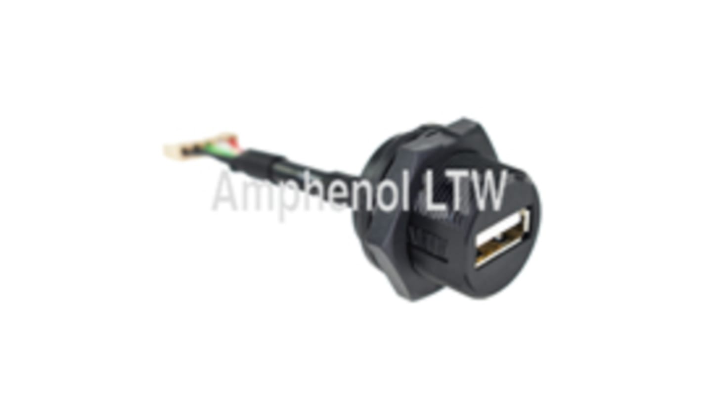 Connettore USB tipo A Amphenol Industrial, Montaggio a pannello