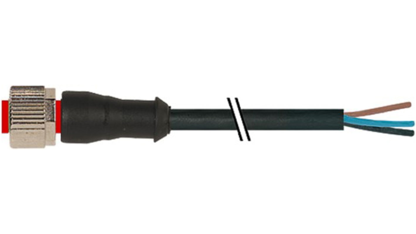 RS PRO Straight Female 5 way M12 to Unterminated Sensor Actuator Cable, 5m