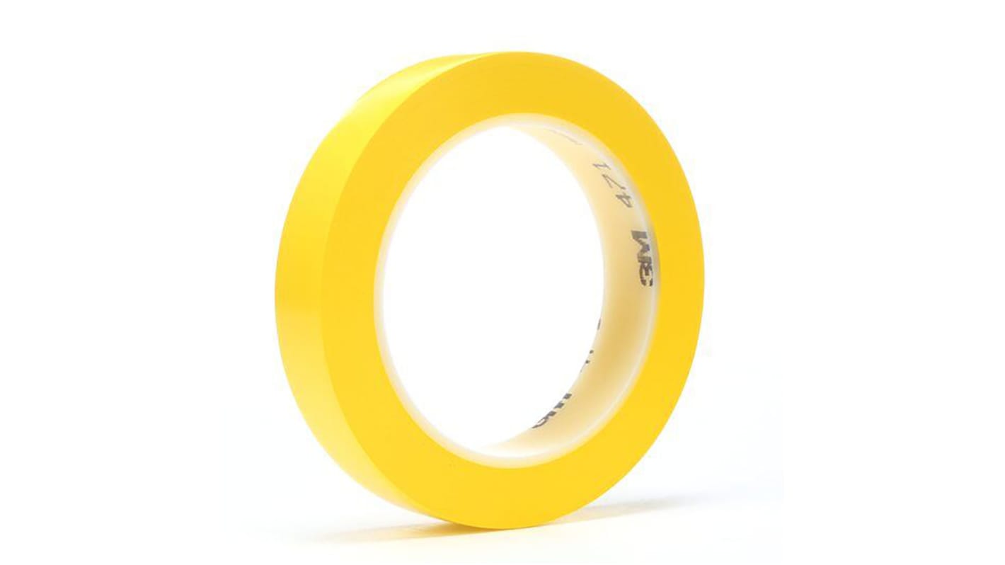 3M Scotch 471 Yellow Vinyl 33m Lane Marking Tape, 0.14mm Thickness