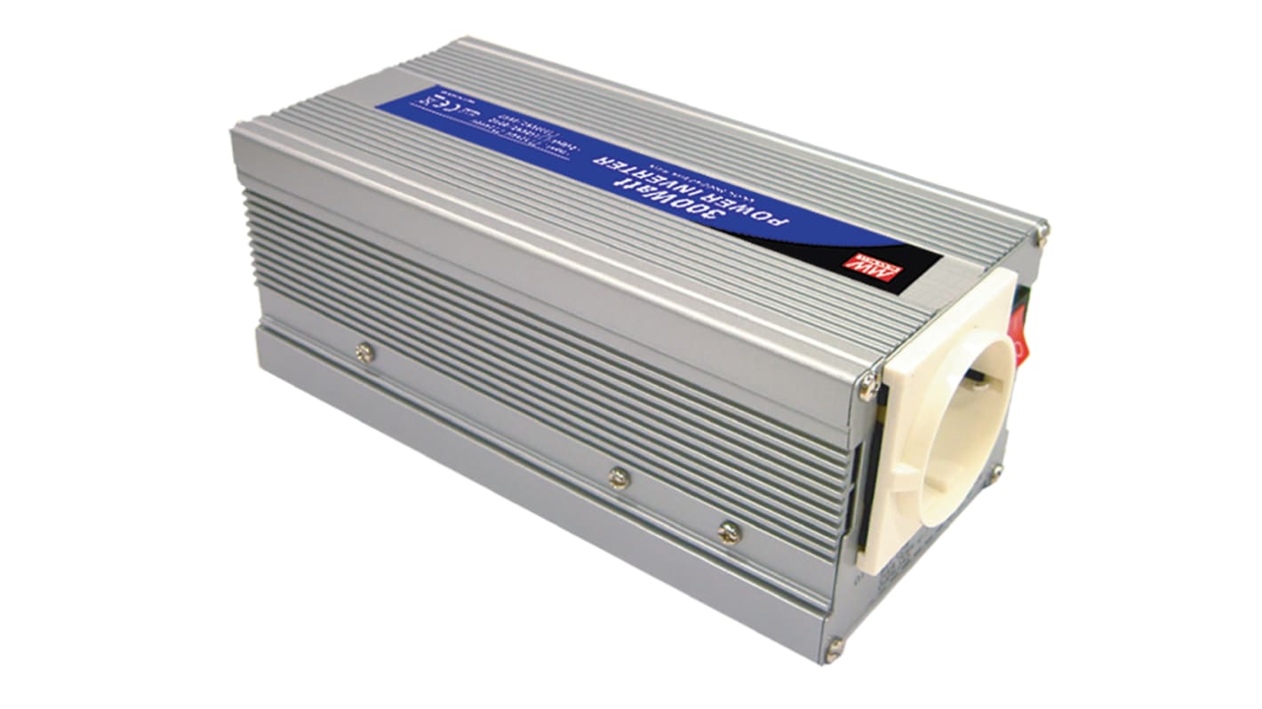 MEAN WELL Modified Sine Wave 300W Power Inverter, 24V dc Input, 230V ac Output