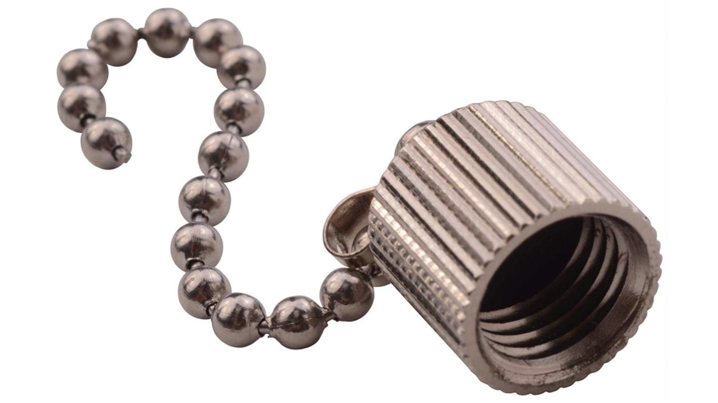 Norcomp M8 Male Circular Connector Dust Cap, Shell Size M8 IP67 Rated, with Nickel Finish, Metal